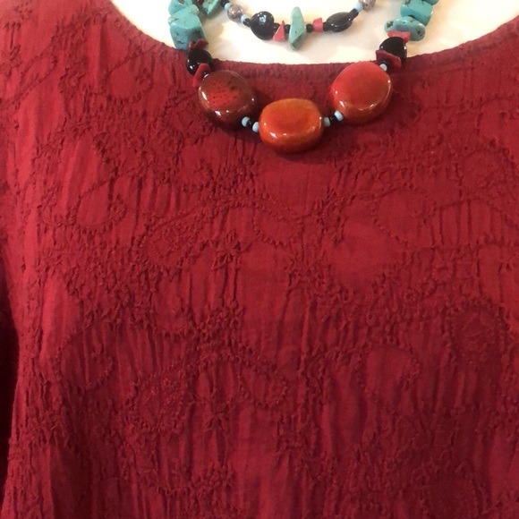 Coco Jameson ladies L/S textured top w/ fringe size XL - Picture 4 of 6